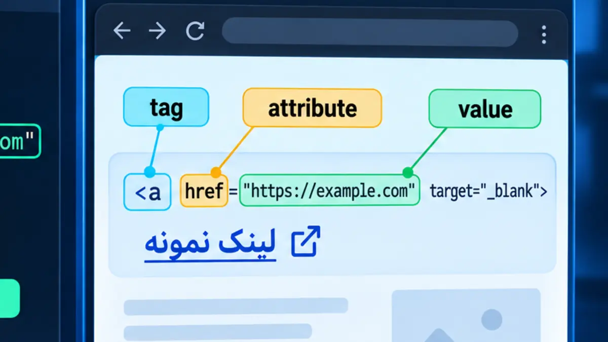 اجزای تگ و ویژگی در HTML