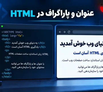 عنوان ها و پاراگراف ها در HTML درس 6