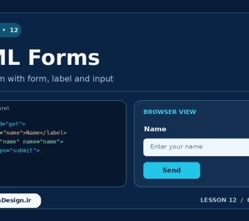 آموزش فرم در HTML با تگ form و label و input؛ درس 12 ارومیا دیزاین