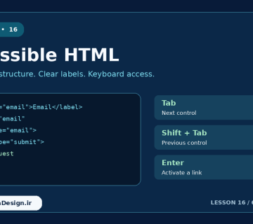 دسترس پذیری در HTML با برچسب فرم و کنترل صفحه کلید؛ درس 16