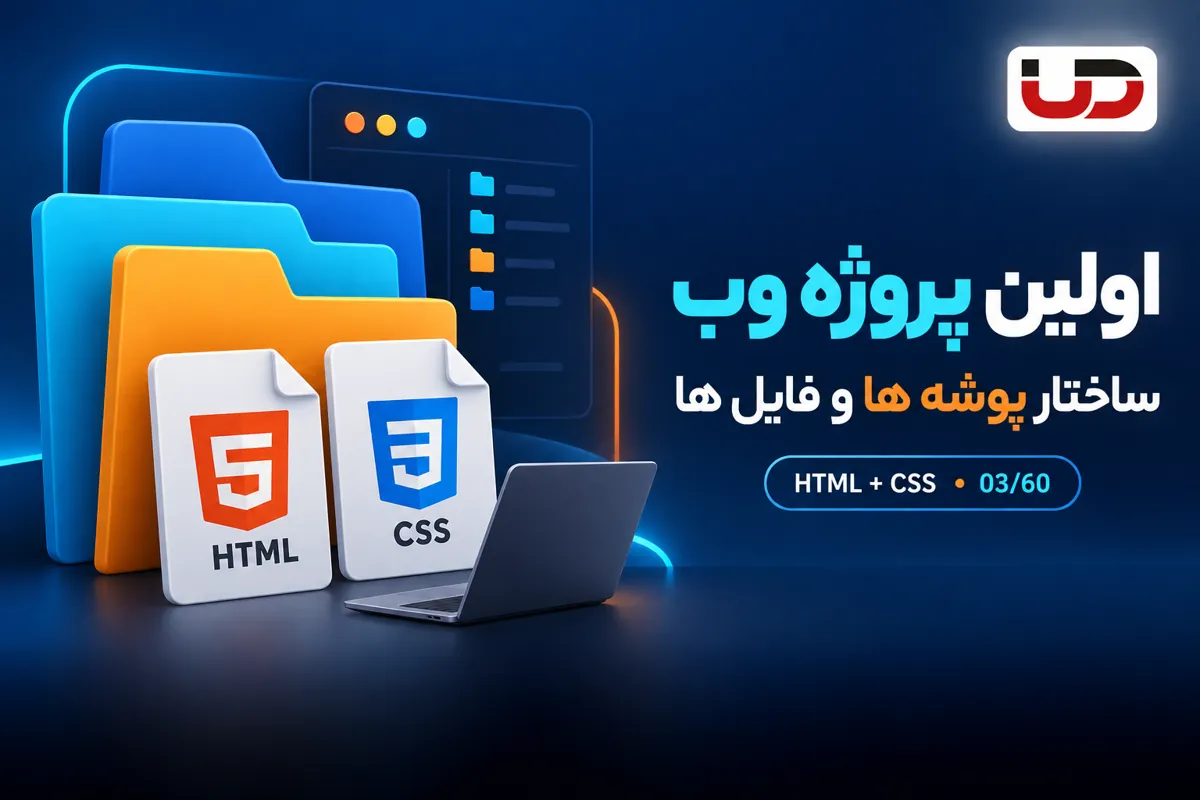 اولین پروژه وب و ساختار پوشه های HTML و CSS؛ درس 3 ارومیا دیزاین